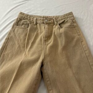 Princess Polly High Waisted Khaki Jeans (Size: 6)